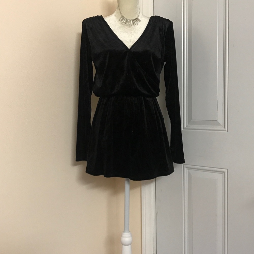 Velvet Black Romper size s